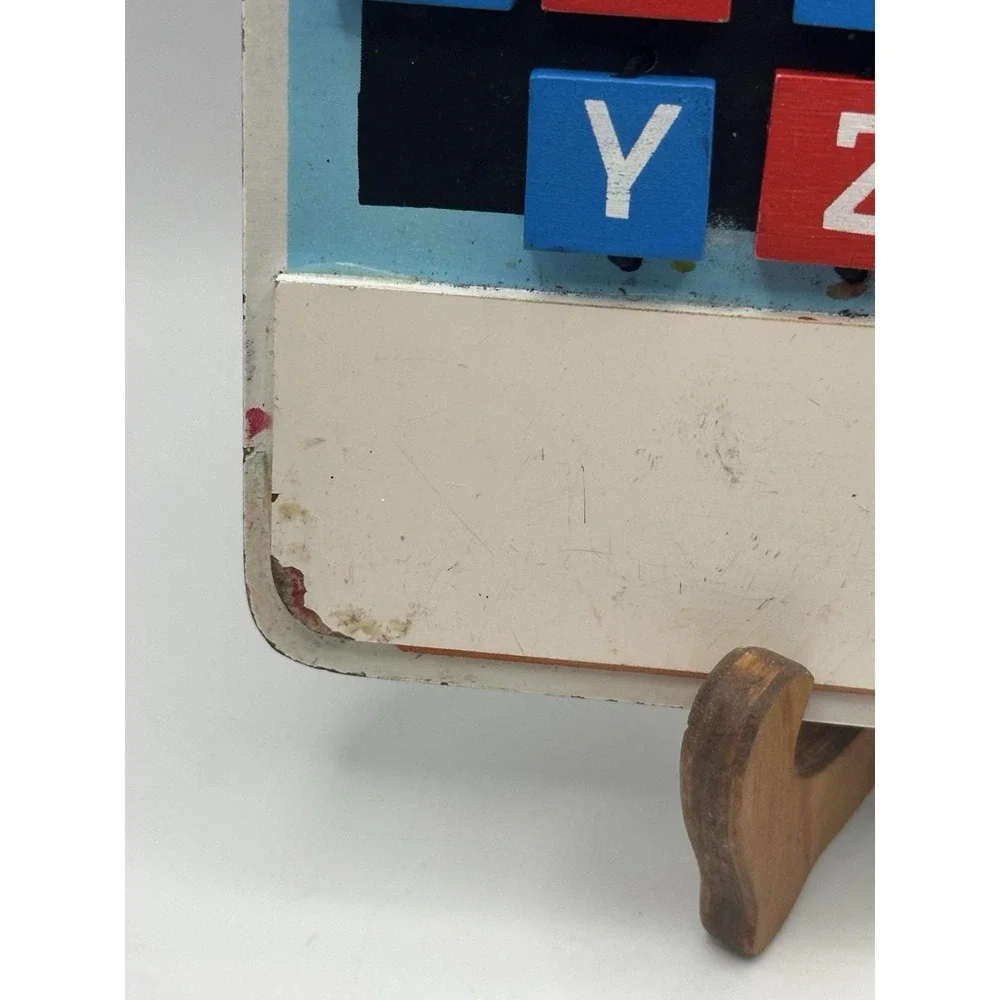 Melissa & Doug Hangman Game Kid's Car Travel Game Wooden Board Alphabet Flip Win